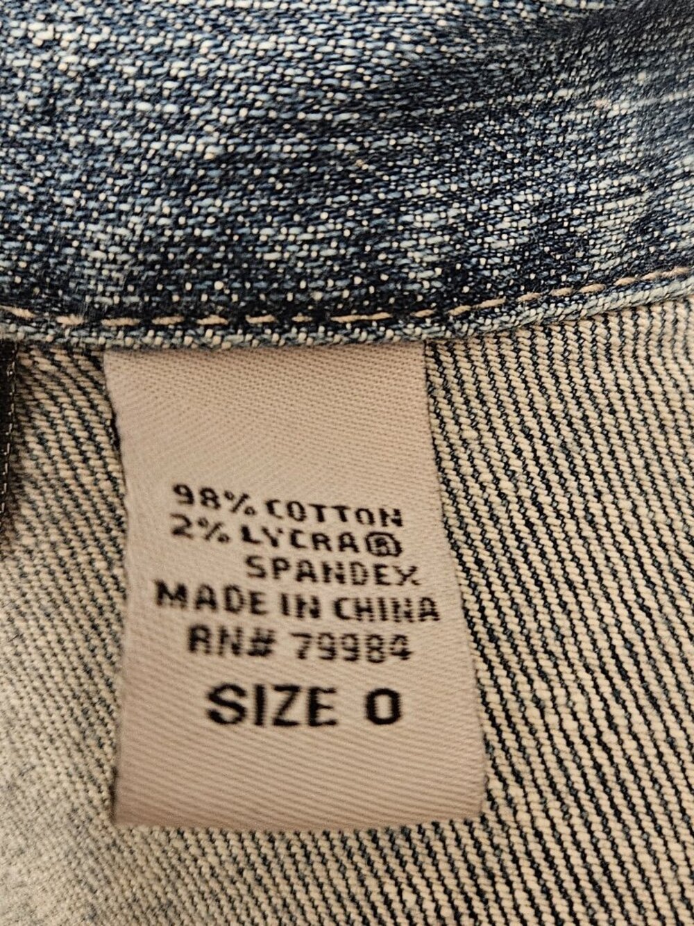 Chico's Platinum Women's Cropped Jean Jacket w/collar size 0 - Picture 9 of 14